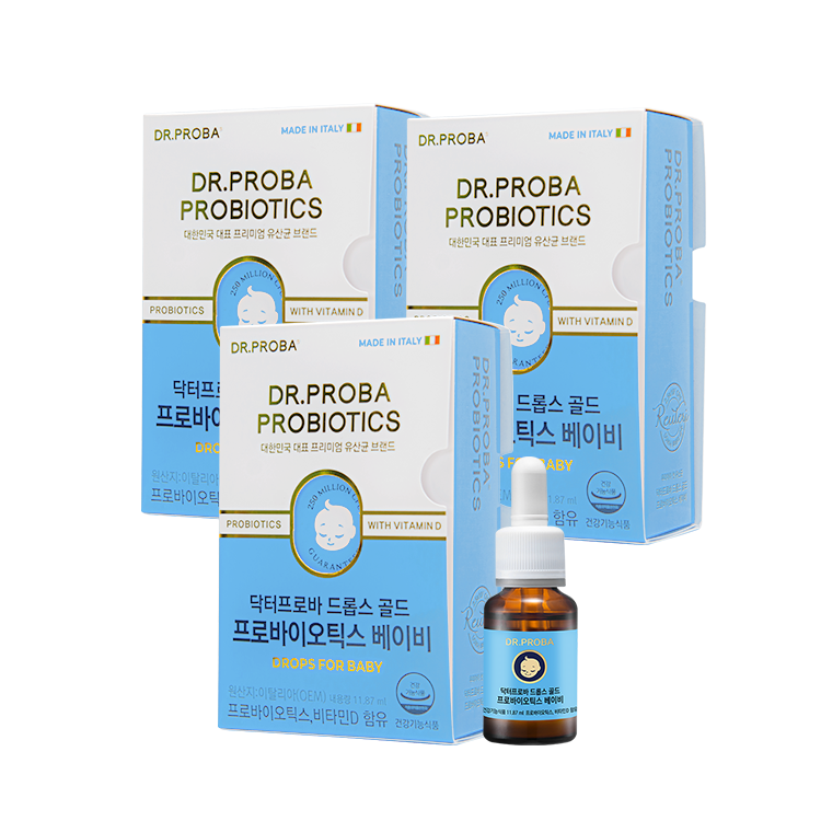 닥터프로바 드롭스 골드 베이비 (액상 유산균+비타민D) X 3박스 [생후7일이후~24개월]